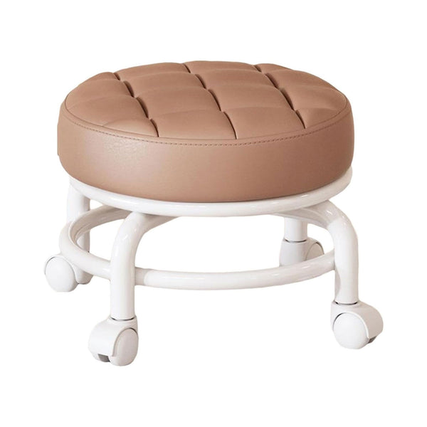 Roller Seats Rotating Low Round Stool with Wheels for Various Tasks