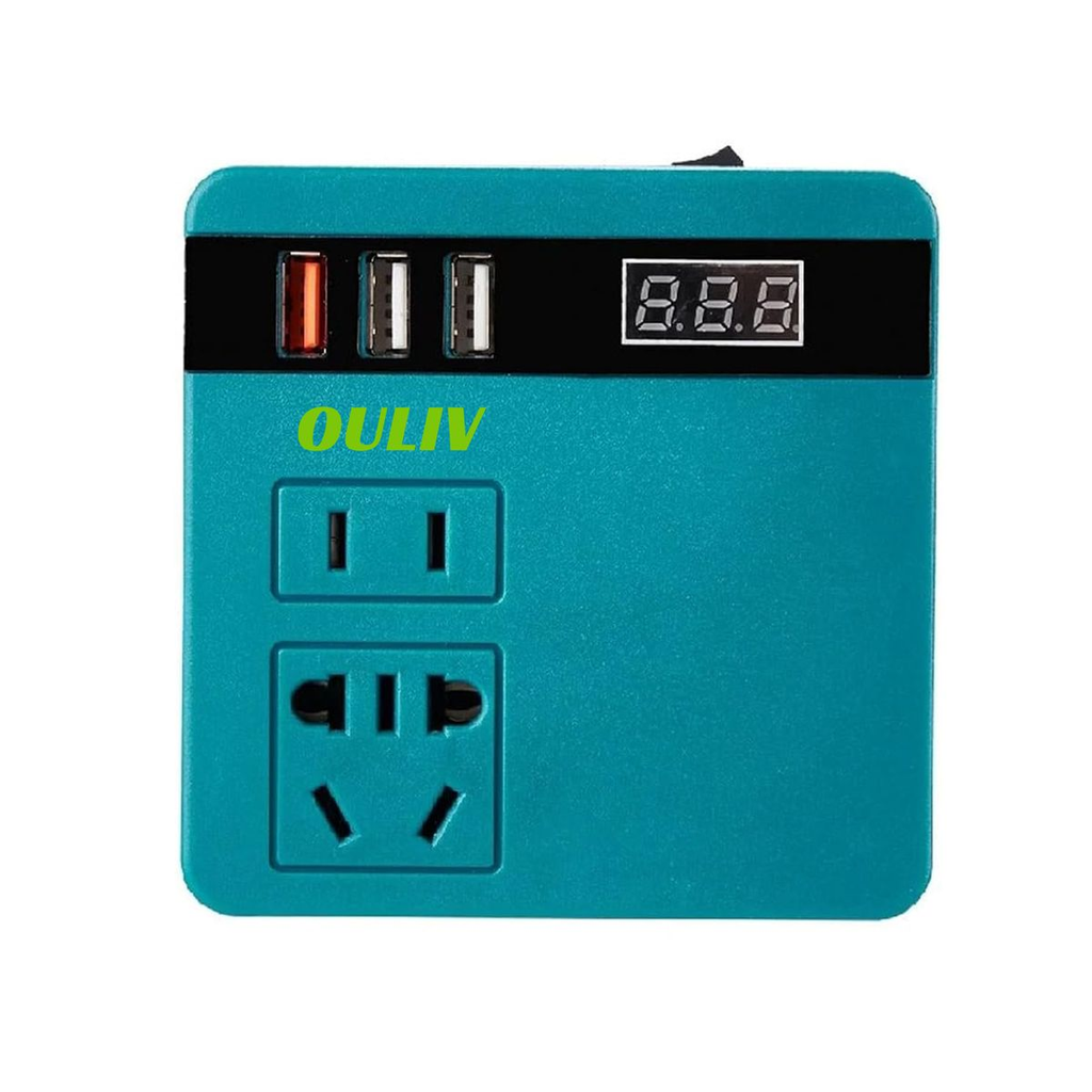 OULIV 120W Car Power Inverter DC 18V to 220V Inverter Adapter Power