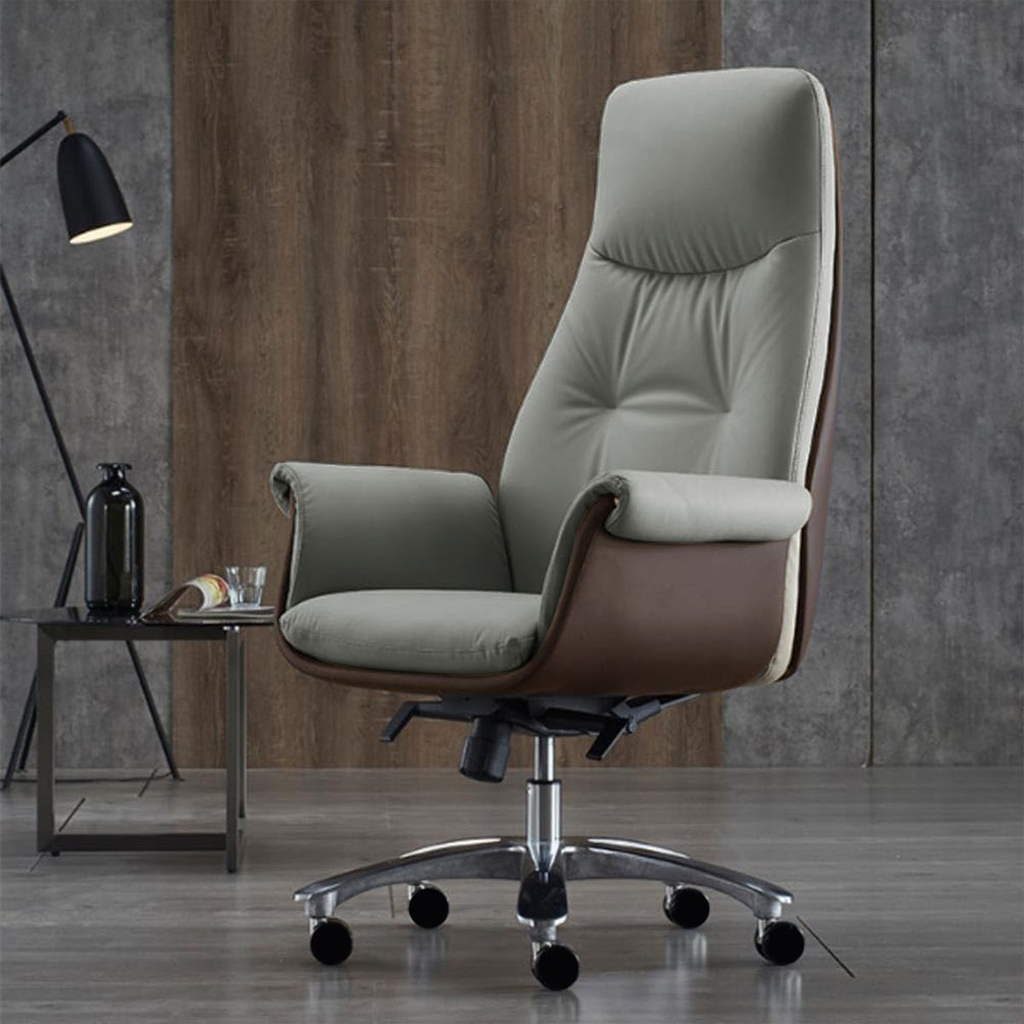 Mix Box Ergonomic Adjustable Genuine Leather Office Chair Boss Chair,G ...
