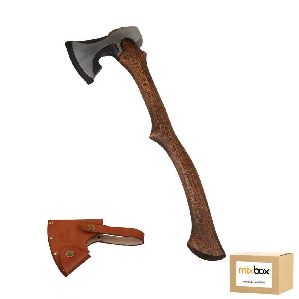 Mix Box Split Axe with Leather Sheath- 57cm,Hardwood Handle