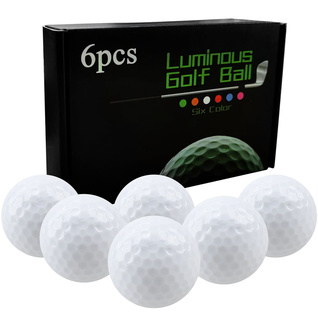 Pack of 6 LED Light Up Golf Balls