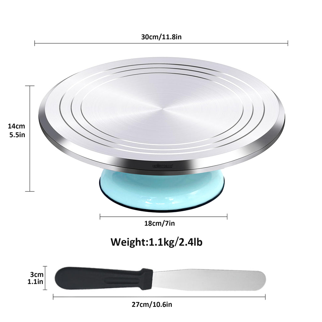 InnoGear Cake Turntable, Rotating Cake Stand with 3 Icing Smoother, 12