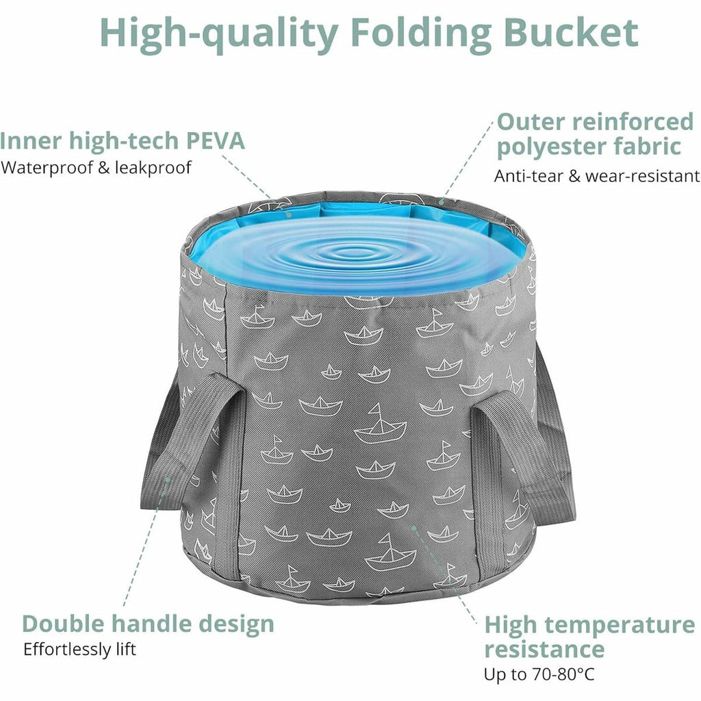 25L Camping Folding Basin Bucket – HEARTDECO