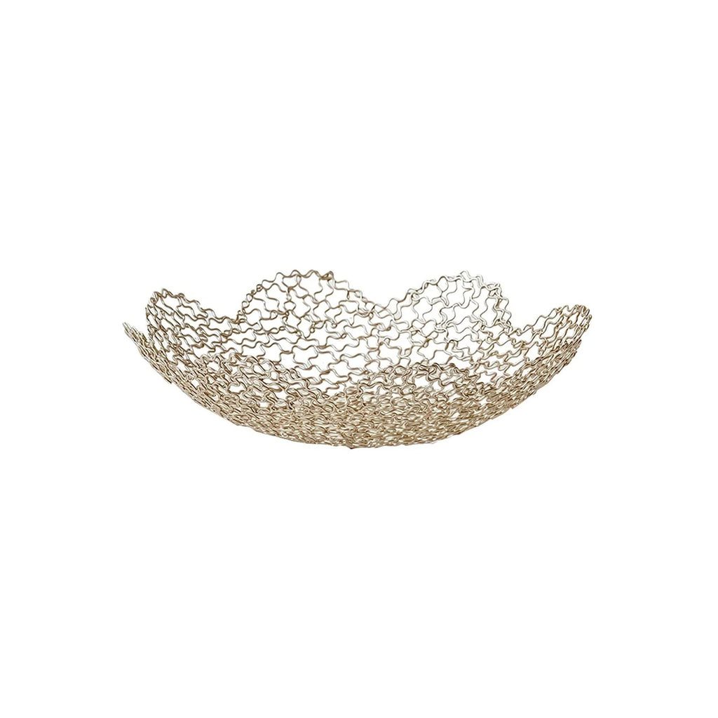 Multi Purpose Iron Homeware Round Gold Fruit Basket