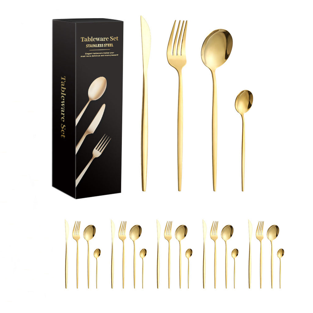 Luxury 24pcs Stainless Steel Flatware Set Cutlery Set