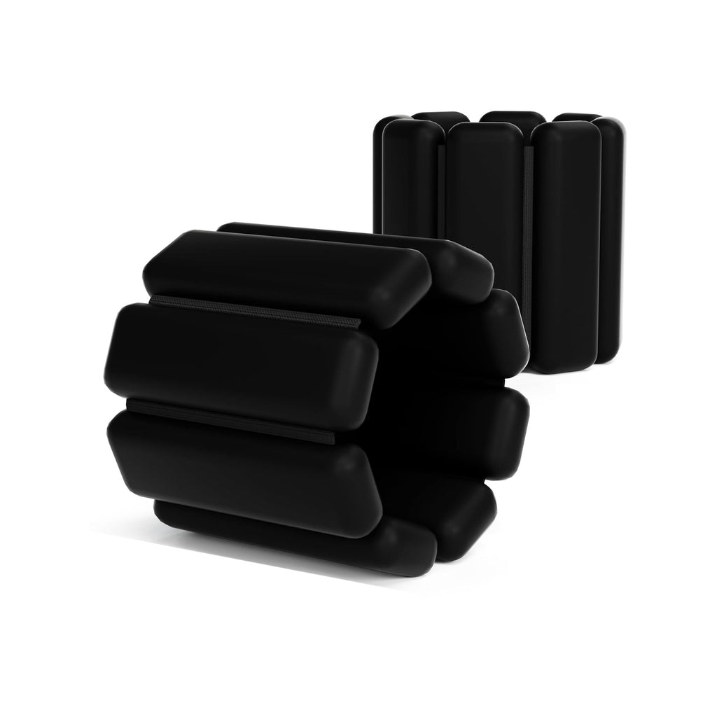 Silicone Adjustable 1KG Wrist And Ankle Weights For Women - 1 Pair - Black - 1 kg