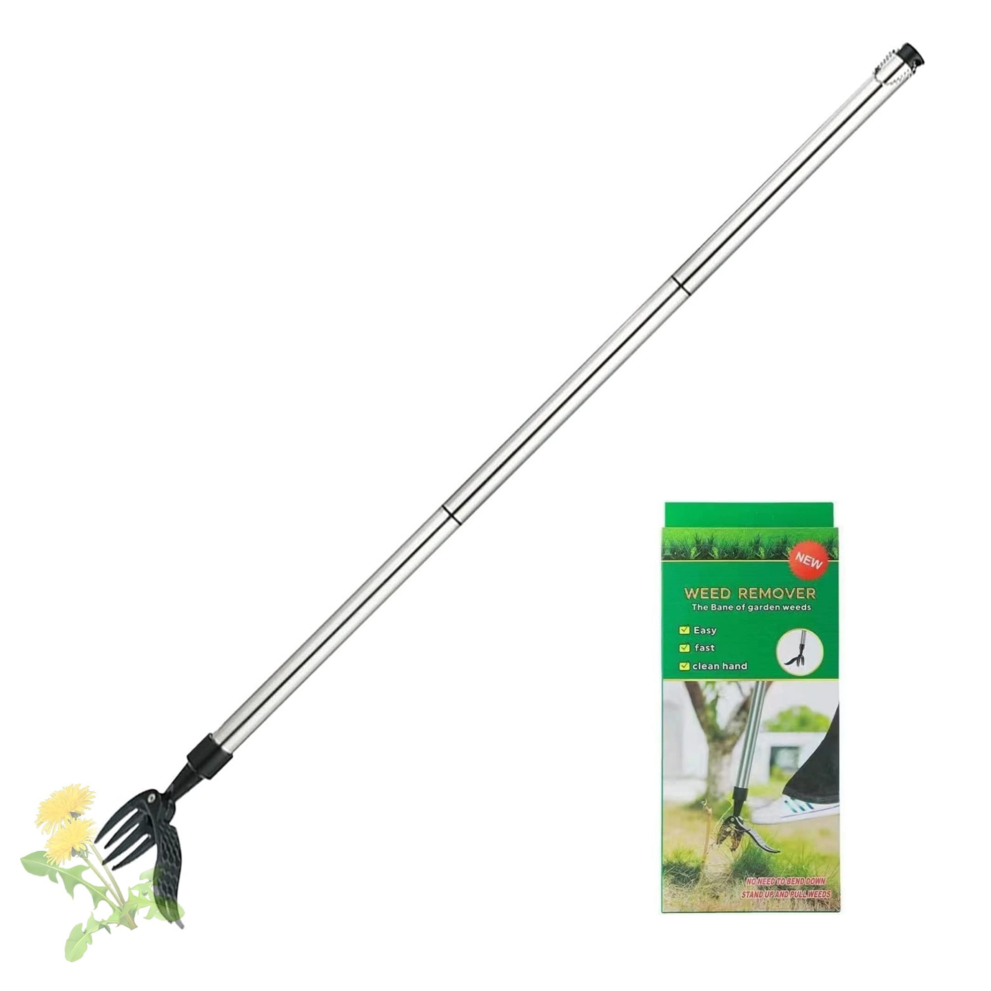 Garden Portable Weed Puller Lawn Root Remover with Adjustable Long Han ...