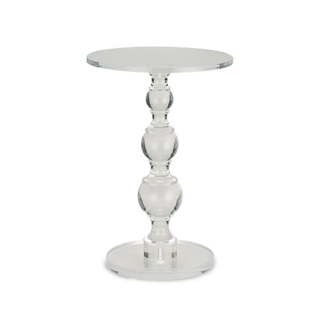 Round Acrylic Table Modern Home Lounge Side - 50cm Height