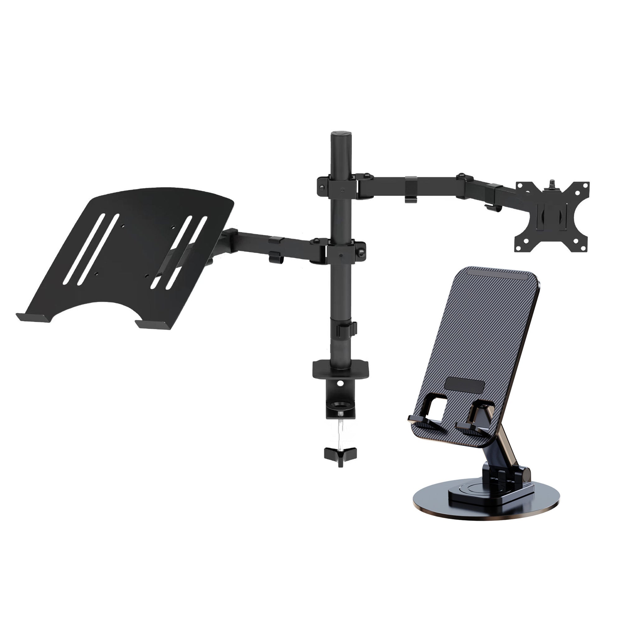Laptop Stand and Monitor Screen Arm Mount with Phone Holder – HEARTDECO