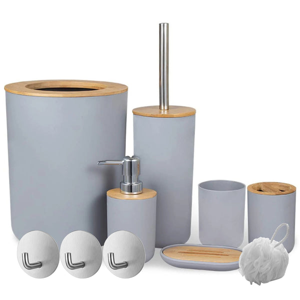 10 Pcs Elegant Bathroom Accessories Set with Bath Ball & Hooks