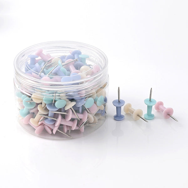 100 Pcs Push Pins Mixed Morandi Color for Home and Office