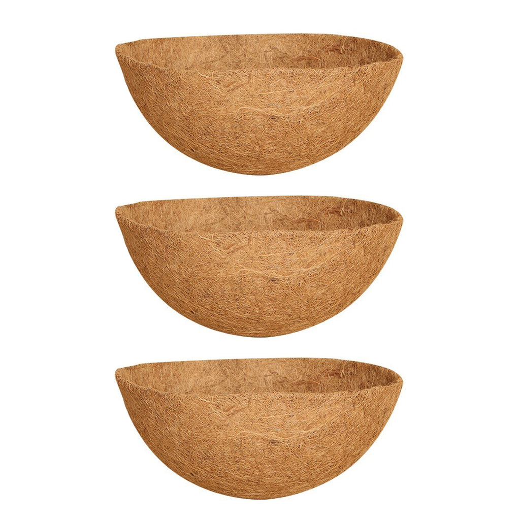 3PCs Round Hanging Basket Coco Fiber Liners Replacement For Flower Pot Basket