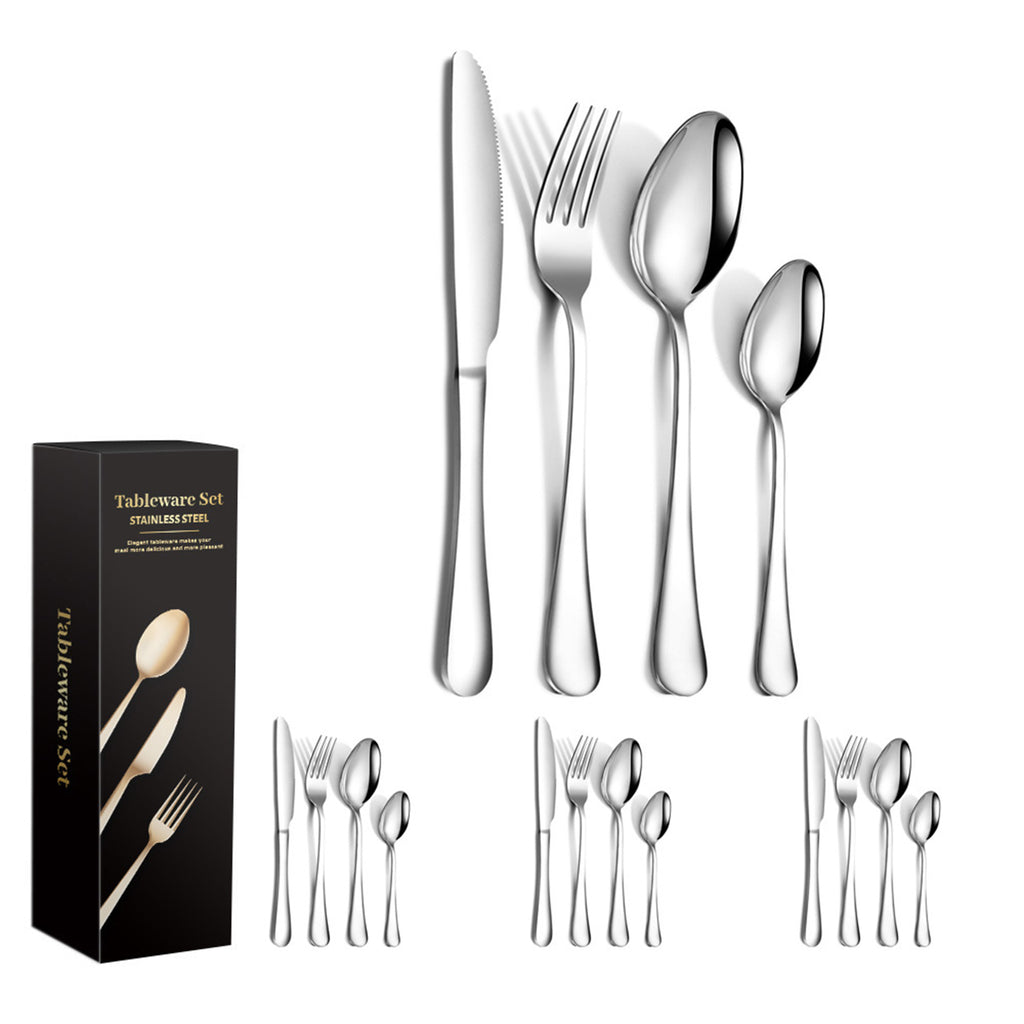 Luxury 16pcs Stainless Steel Flatware Set Cutlery Set