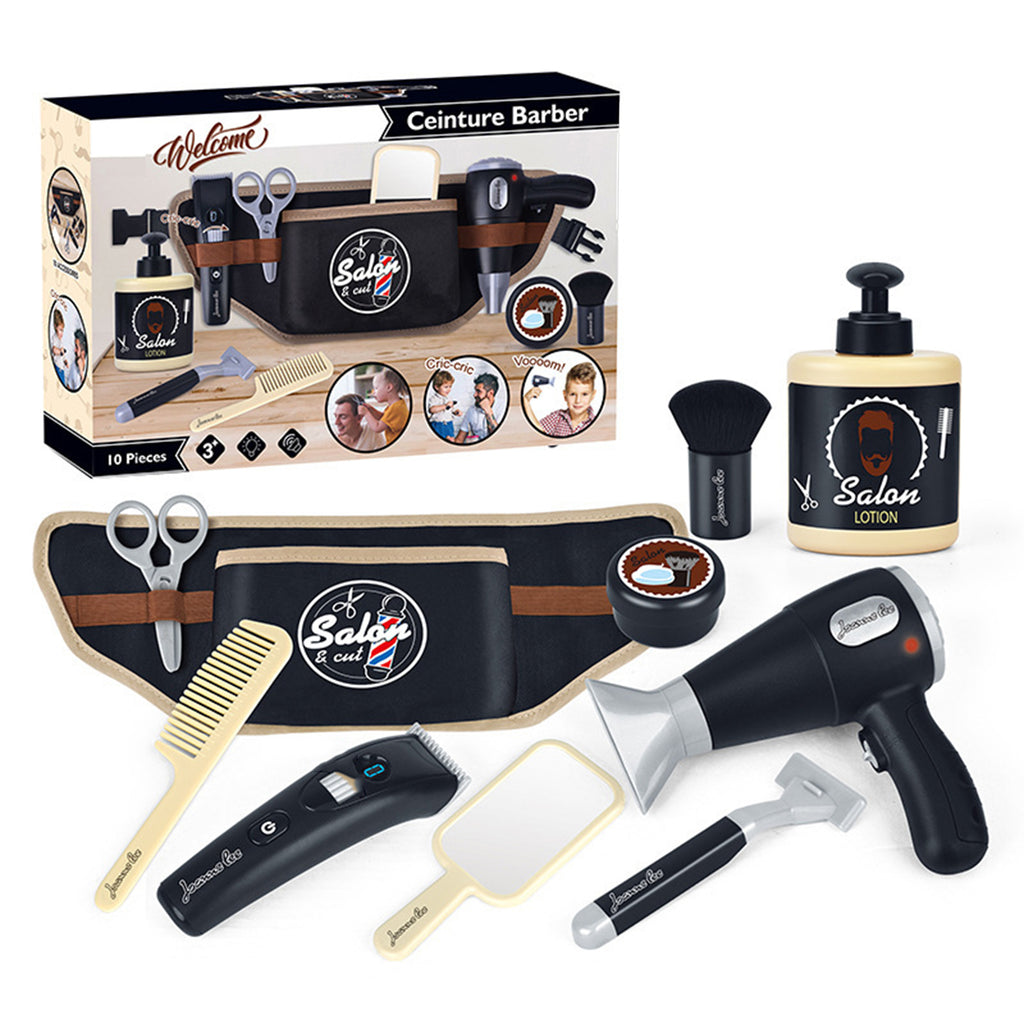 Haircut Barber Shop Pretend Play Toy Set Toy for Kid 10 PCs