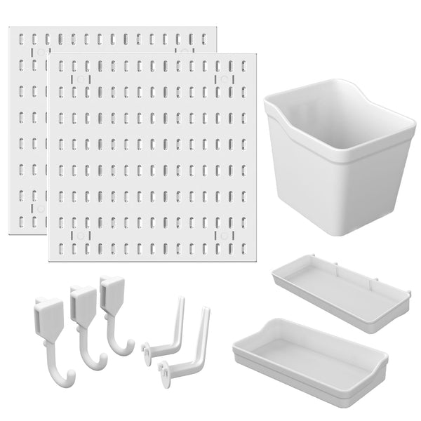 11-Piece Pegboard Set with Various Accessories