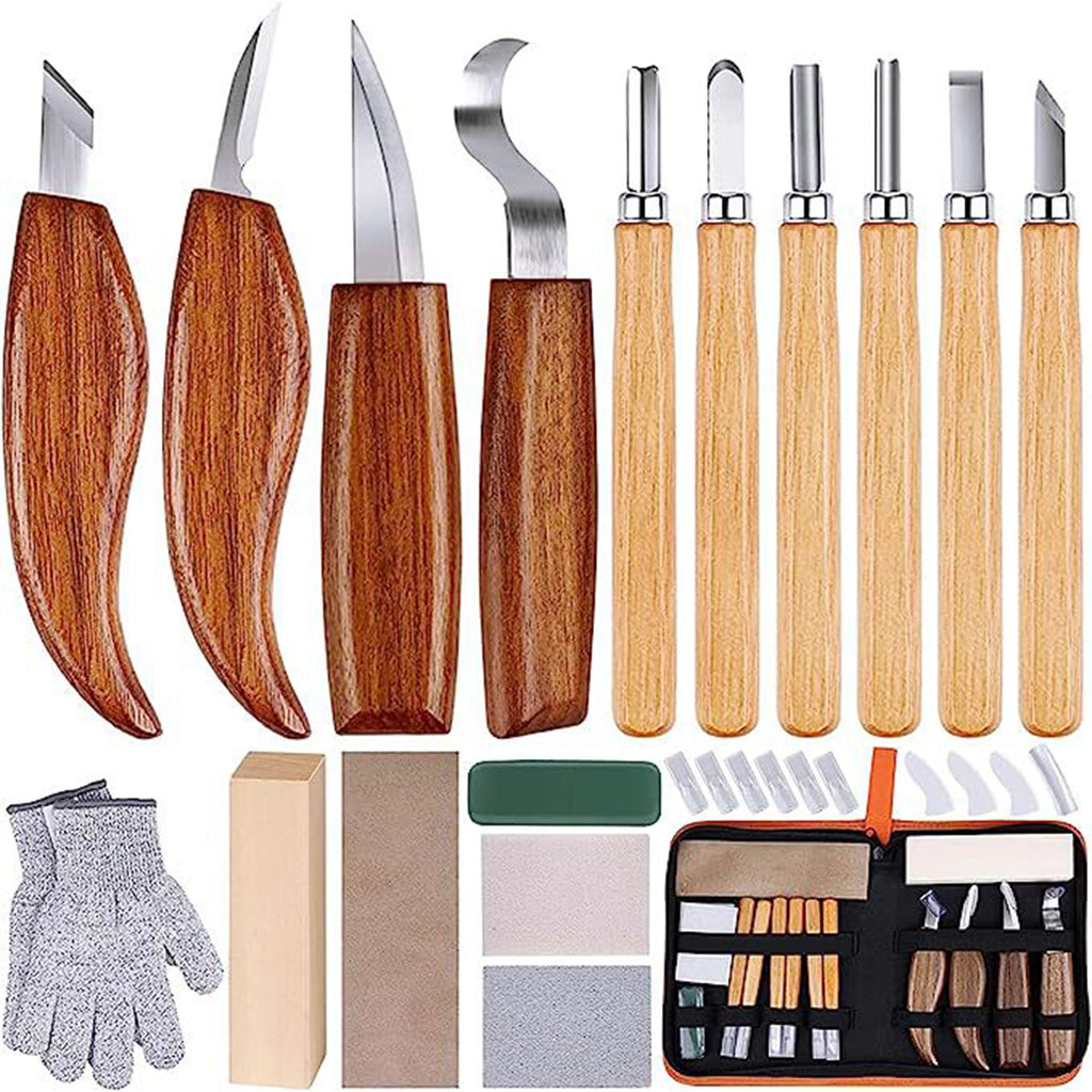 17 Piece Wood Carving Chisel Tool Set For DIY Engraving And Printmaking