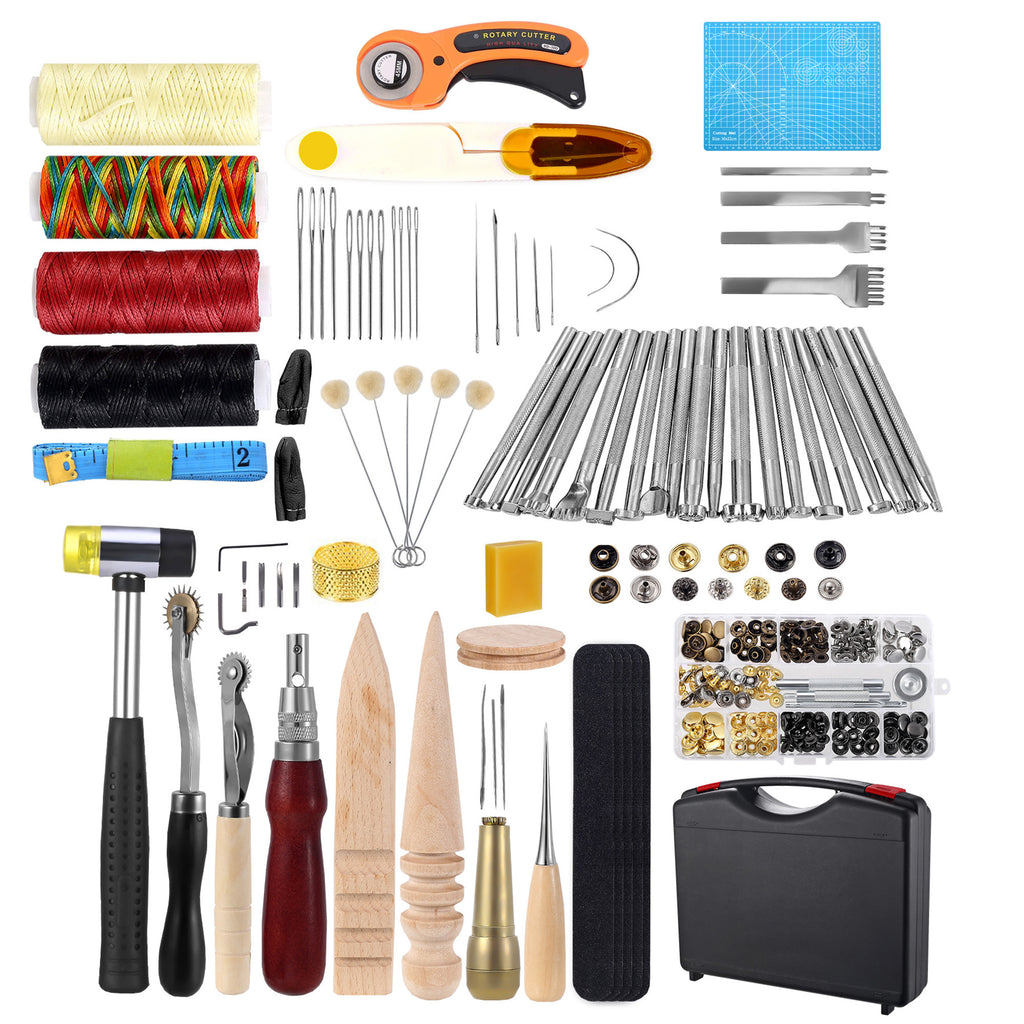 130PCS Professional Leather DIY Tools Eco-friendly Leather Tools Set