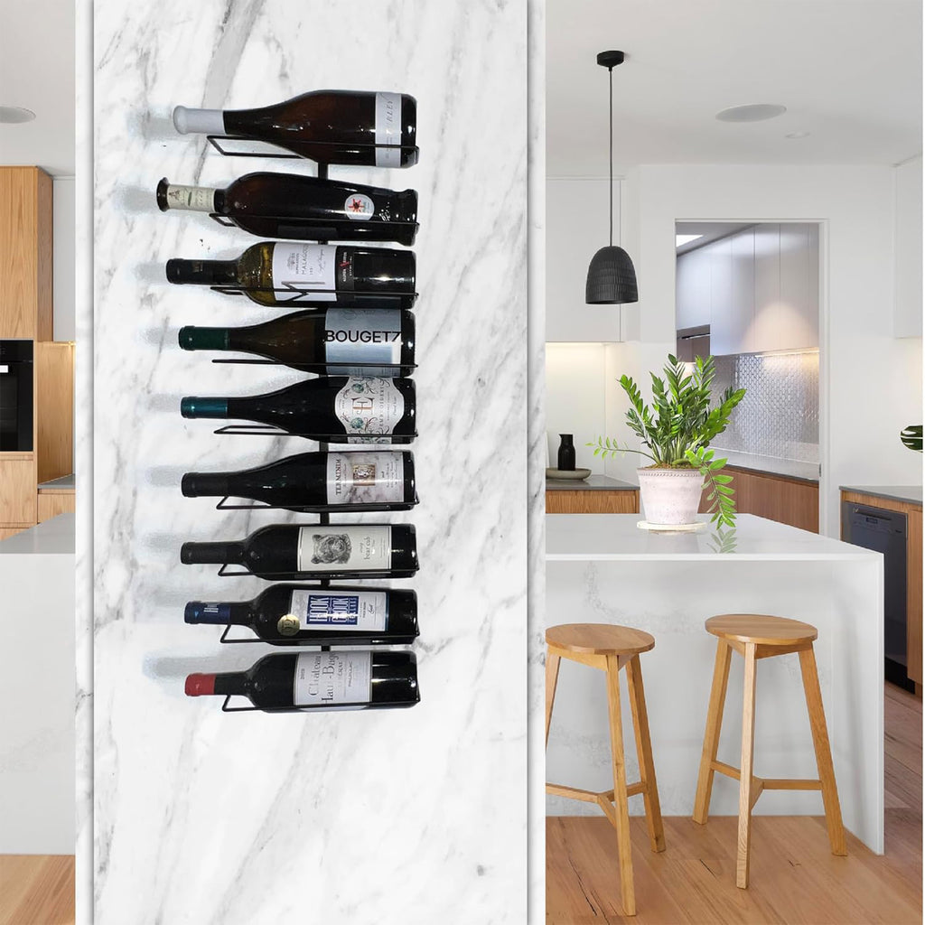 Wall-Mounted Wine Rack-9 Tier – HEARTDECO