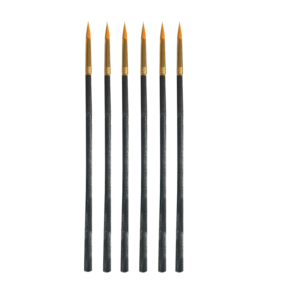 Oil Painting Detail Brush Set (6 Pieces) - Professional Range