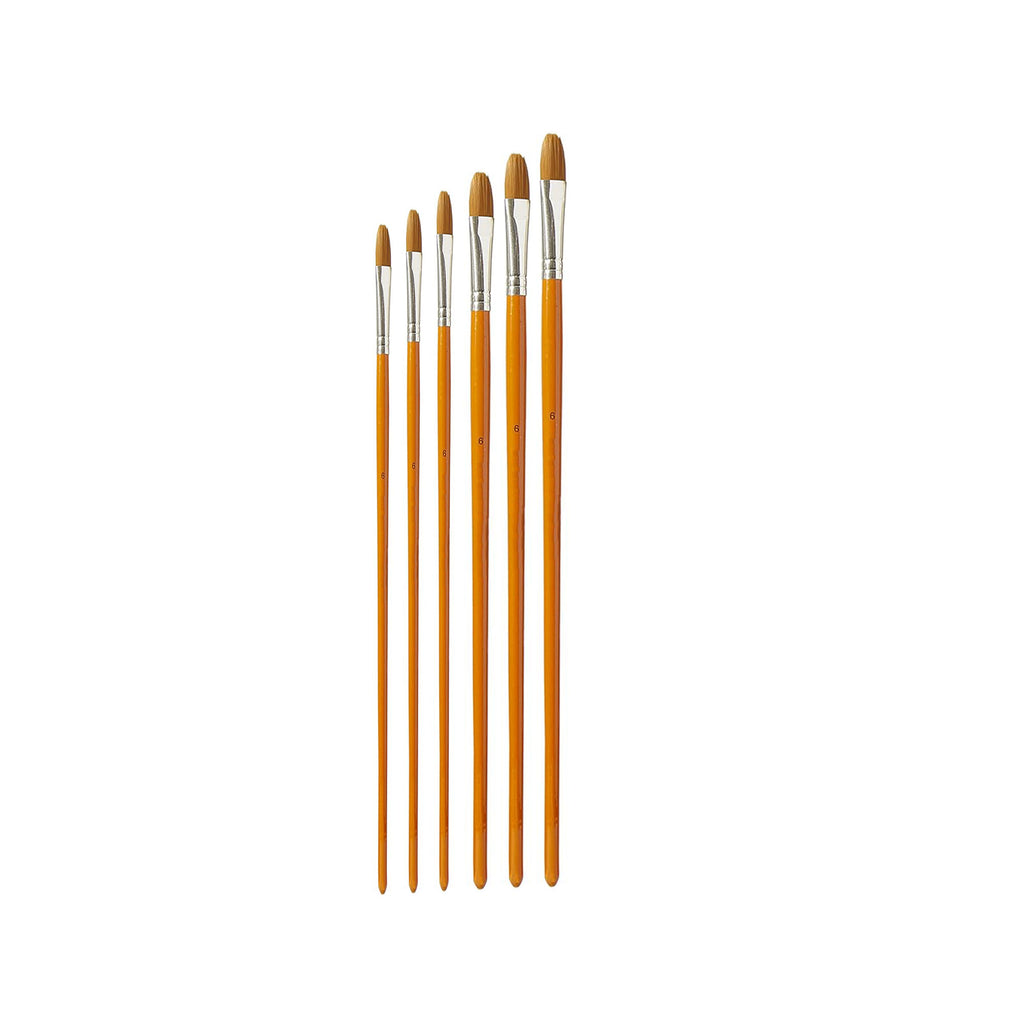 Oil Painting Brush Set (6 Pieces) -- Artist Range
