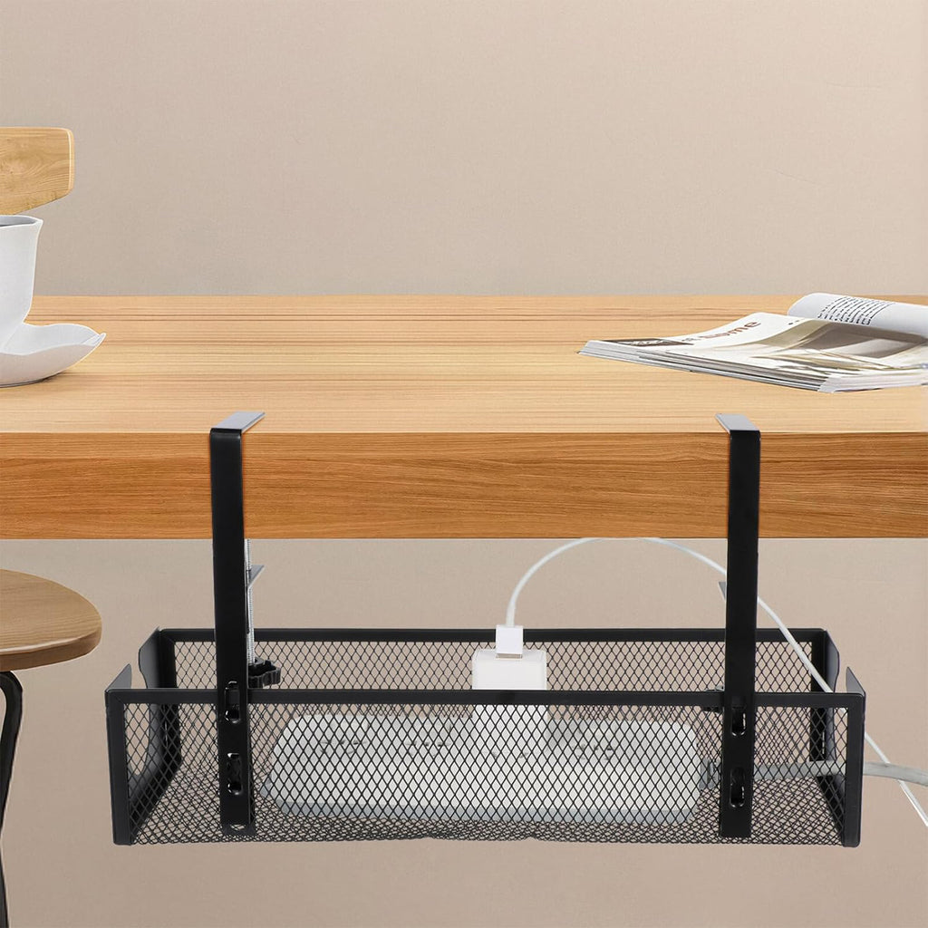 Under Desk Cable Management Organizer Rack With 10 Cable Fixers – HEARTDECO