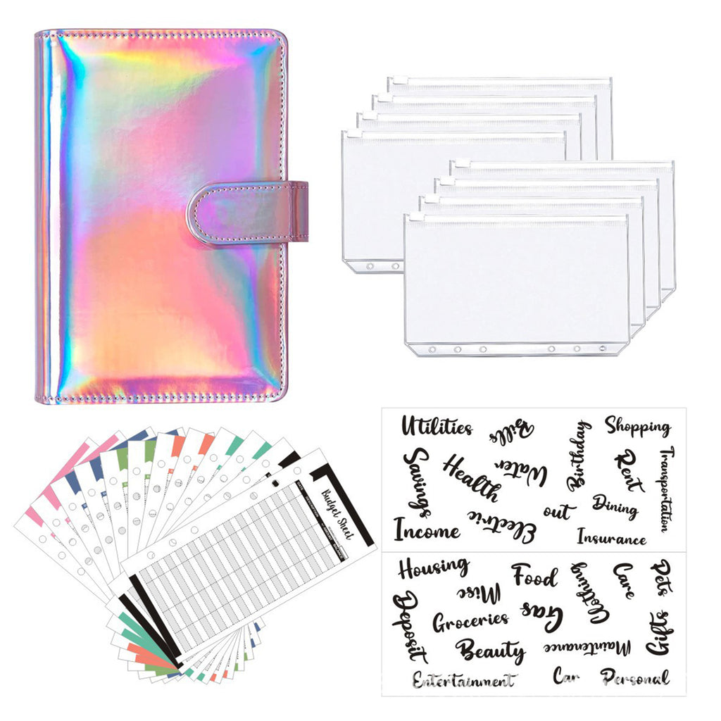 A6 Budget Binder PU Leather Notebook Folder - Colorful Series