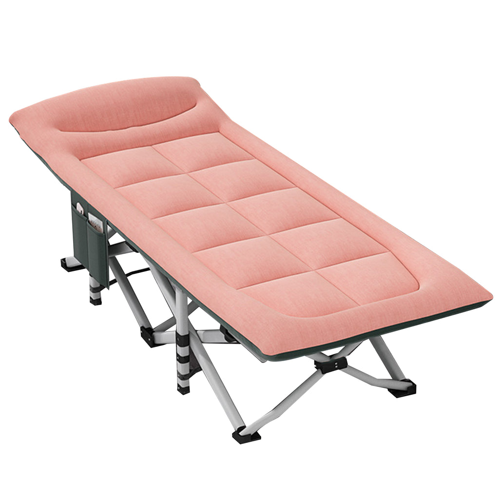 190CM Outdoor Portable Recliner Single Camping Bed Folding Bed
