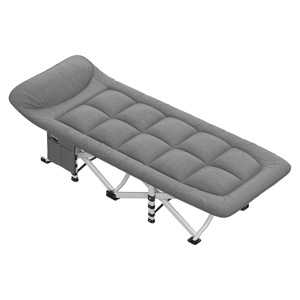 190CM Outdoor Portable Recliner Single Camping Bed Folding Bed