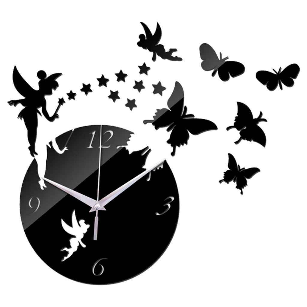 2D Acrylic Wall Clock - Butterfly