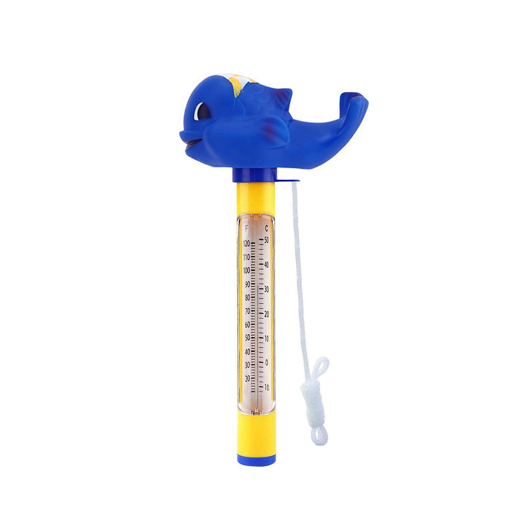Floating Swimming Pool Toy Cartoon Animal Thermometer Easy Read - Blue Whale