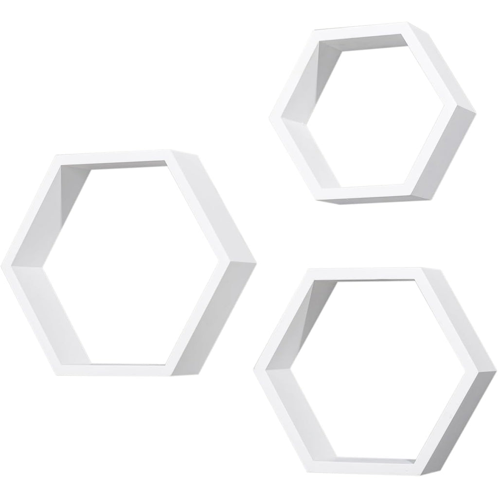 Hexagon Wall Shelf - Modern Decorative Storage Rack
