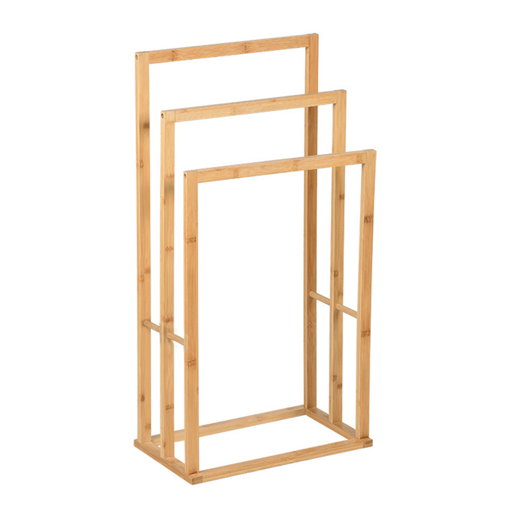 Bamboo Towel Drying Rack for Bathroom - 3 Tier Freestanding Towel Racks