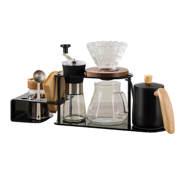 Acrylic 7-Piece Pour Over Coffee Maker Set with Grinder & Kettle