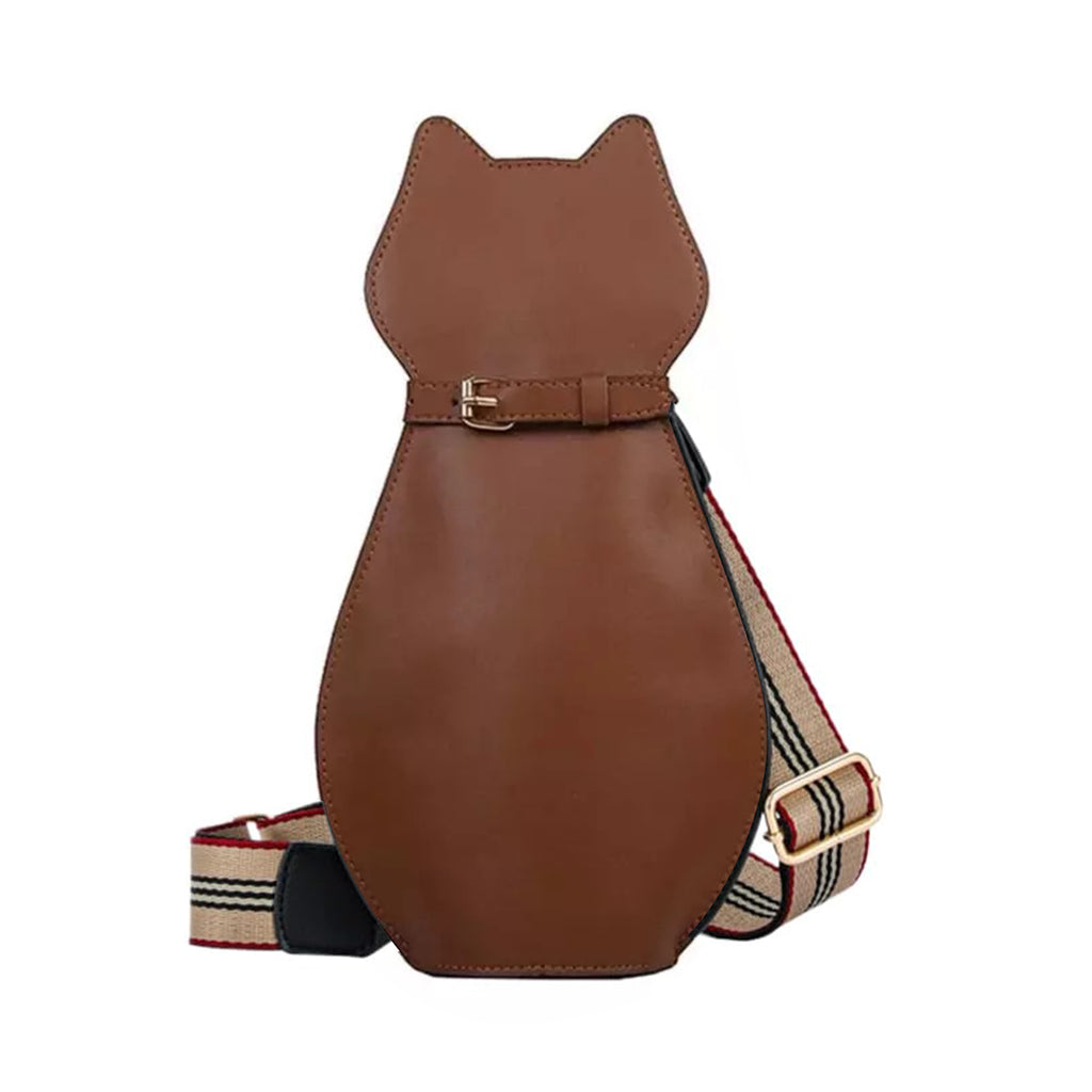 Craft DIY Knitted Leather Bag Cat Crossbody Bag