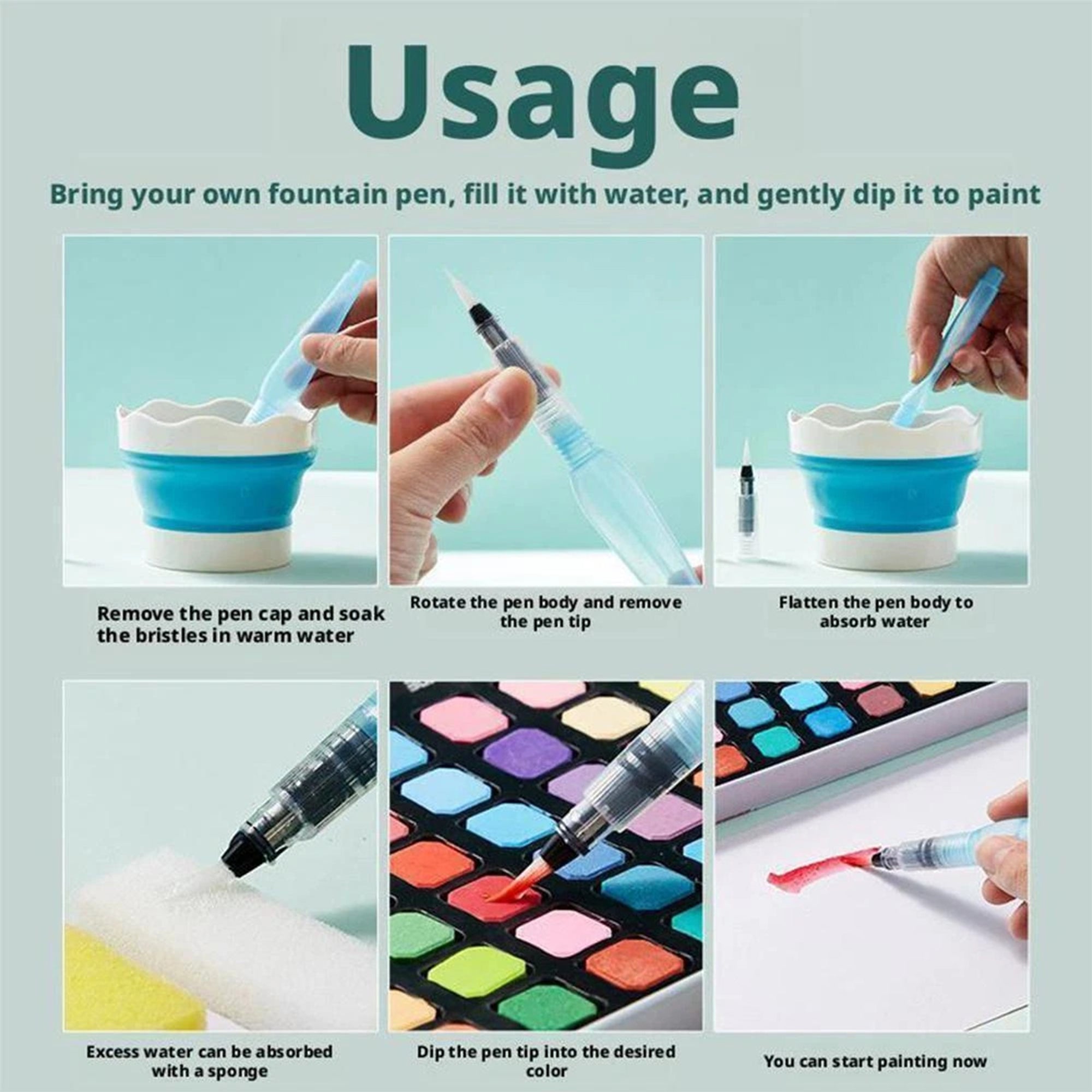 36 Colors Solid Watercolor Paint Set Gouache Painting Box Set,Iron Box ...