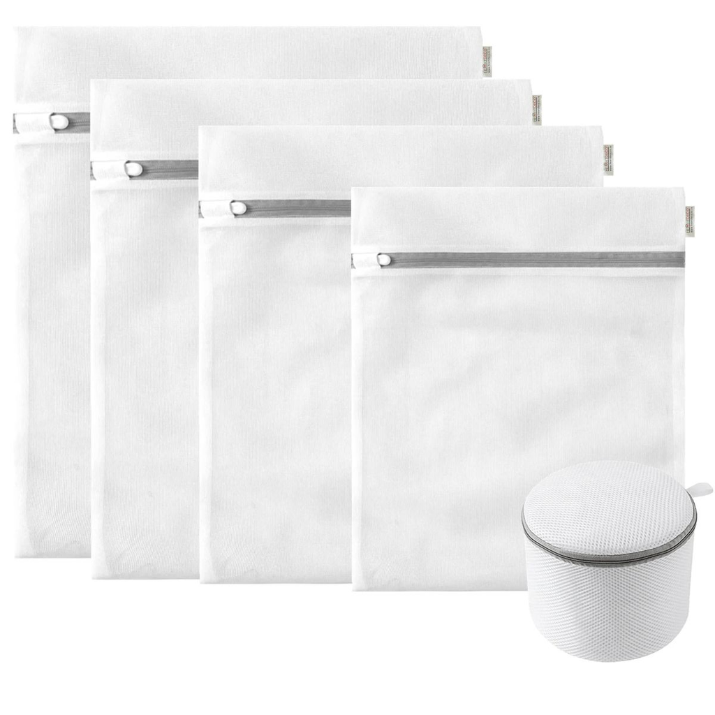 Heartdeco 5Pcs Clothes Bra Laundry Mesh Wash Bags Garments Storage Packing