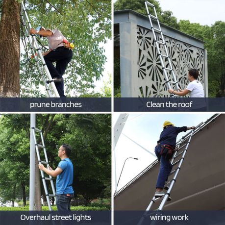Mix Box Portable Aluminum Extension Ladder, 390cm – HEARTDECO