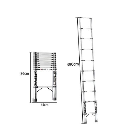 Mix Box Portable Aluminum Extension Ladder, 390cm – HEARTDECO