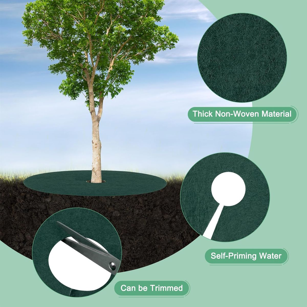 5 Piece Garden Ground Weed Control Cover Sapling Root Protection 9.8 i ...
