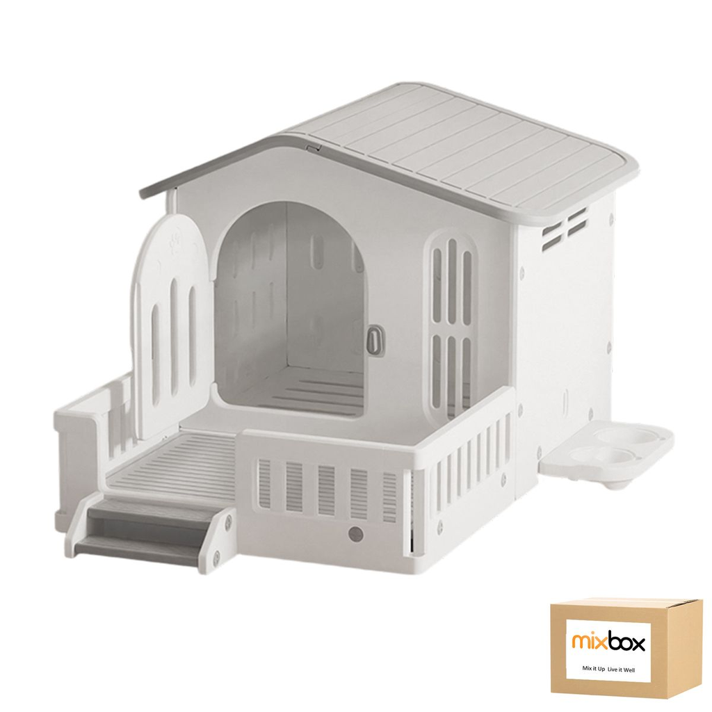 Mix Box Waterproof Resin Dog Kennel,Large