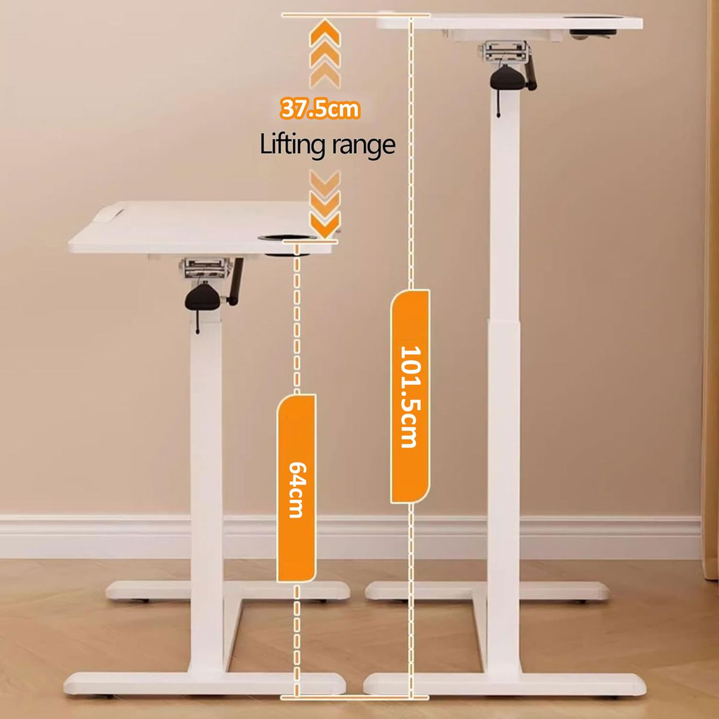 Height Adjustable & Foldable Overbed Table with Gas Spring Riser ...