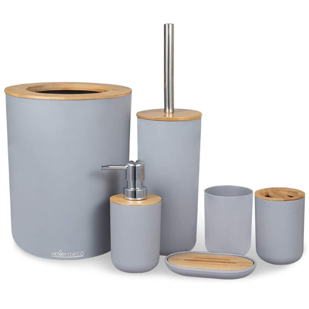 Heartdeco 6 Piece Bathroom Accessories Set