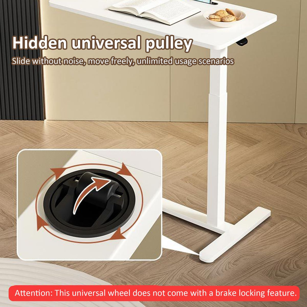 Height Adjustable & Foldable Overbed Table with Gas Spring Riser ...