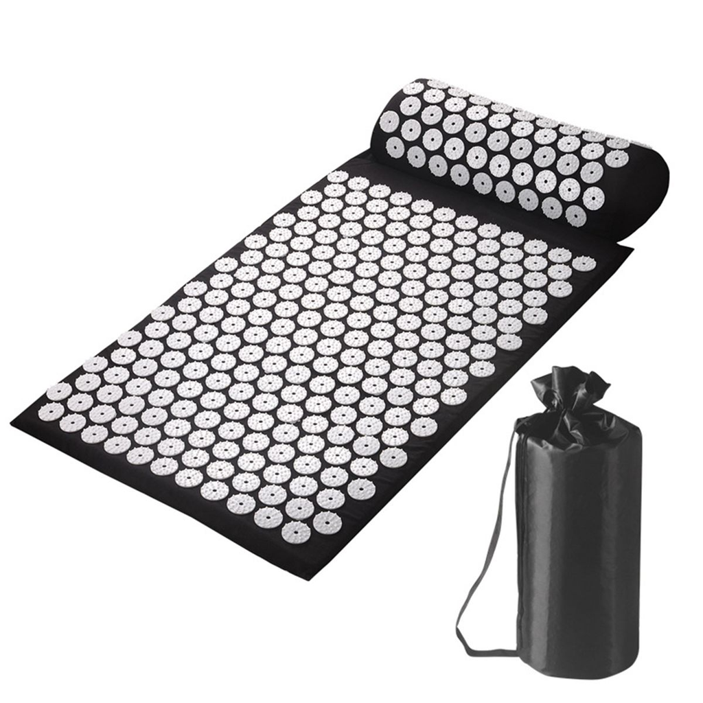 Acupressure Yoga Mat and Pillow Set for Pain Relief and Muscle Relaxation