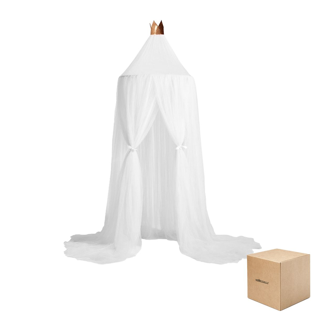 Heartdeco Kids Bed Hanging Canopy Mosquito Net - 3m - White