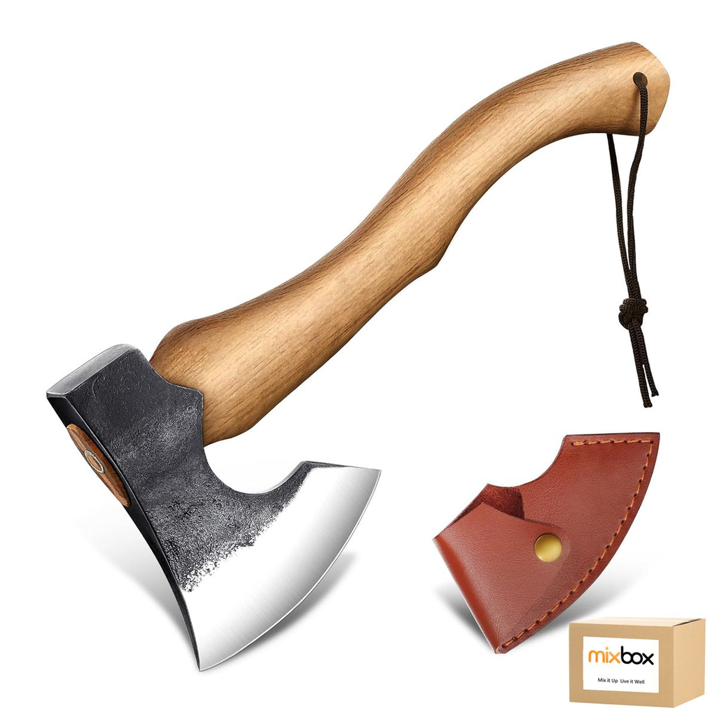 Mix Box Split Axe with Leather Sheath- 40cm,Hardwood Handle