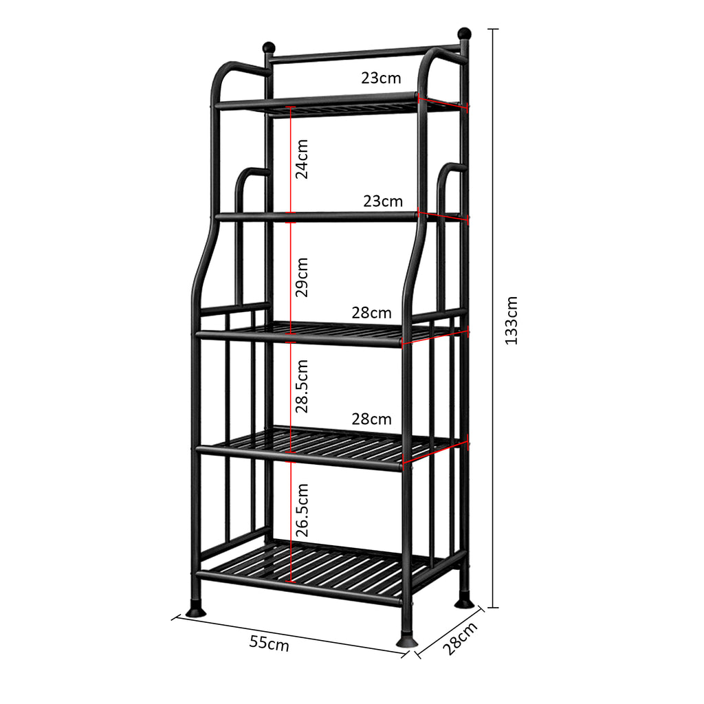 5 Tier Metal Storage Display Shelving Rack – HEARTDECO