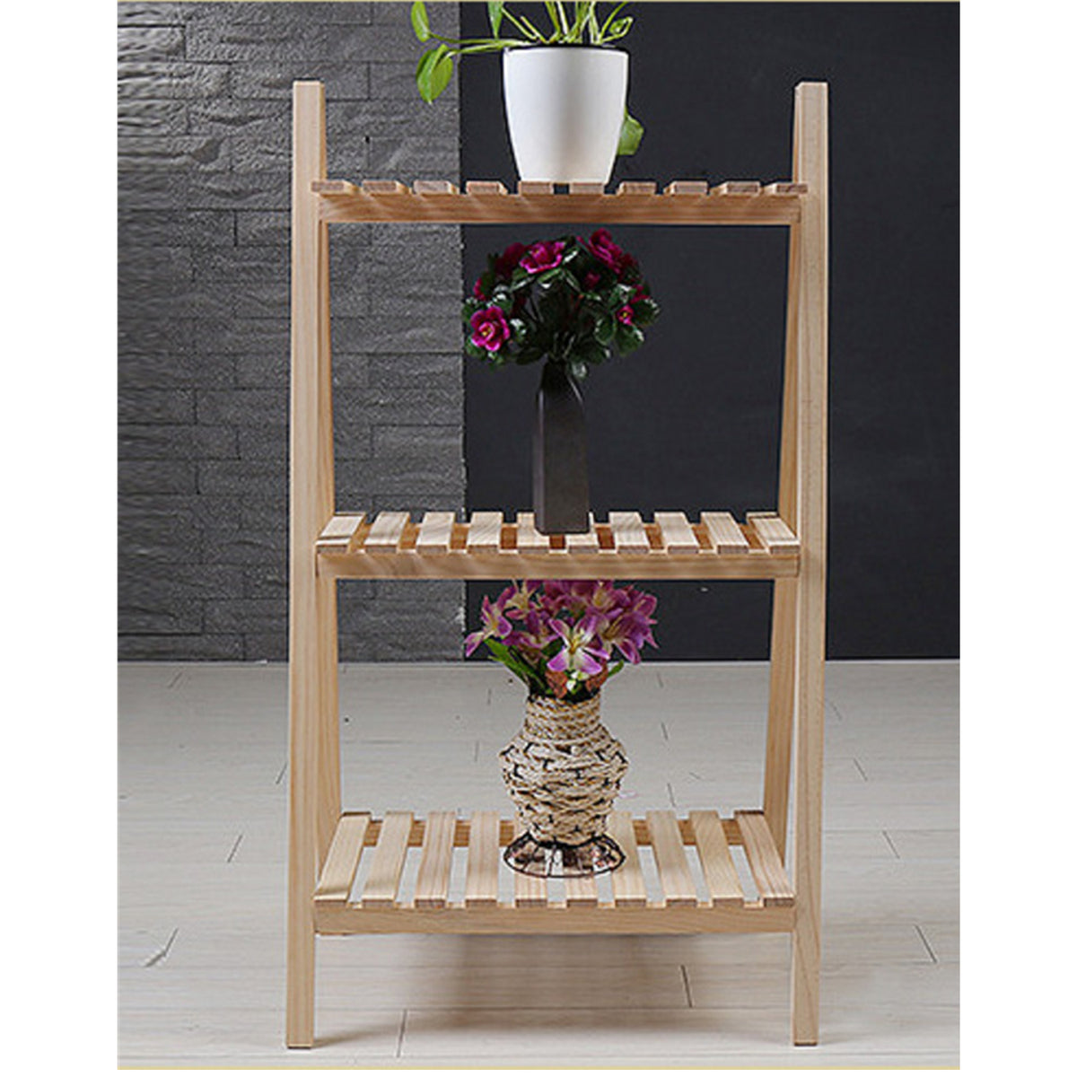 Wooden Flower Display Rack – HEARTDECO