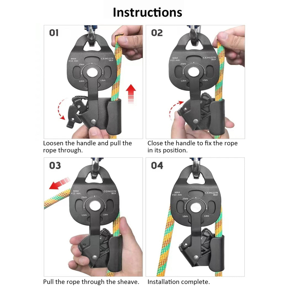 Auto-Lock Aluminum Cable Pulley Strap Kit – HEARTDECO