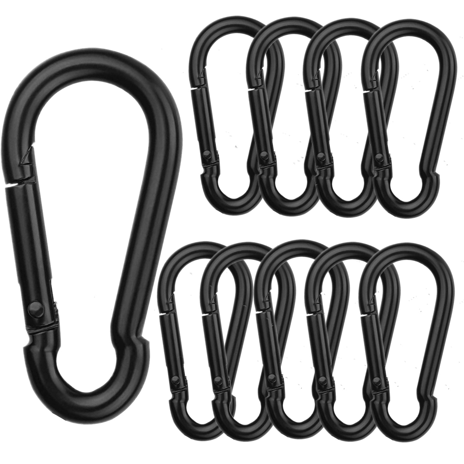 10Pcs Black Carabiner Clips – HEARTDECO